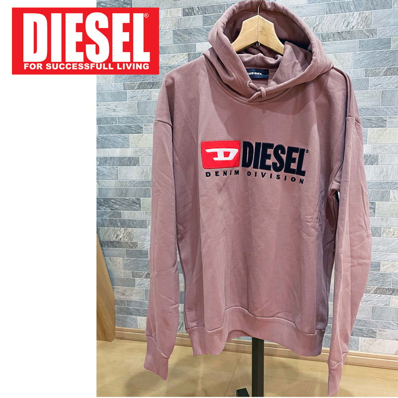 DIESEL ディーゼル ワッペンロゴ刺繍 スウェット プルオーバーパーカー