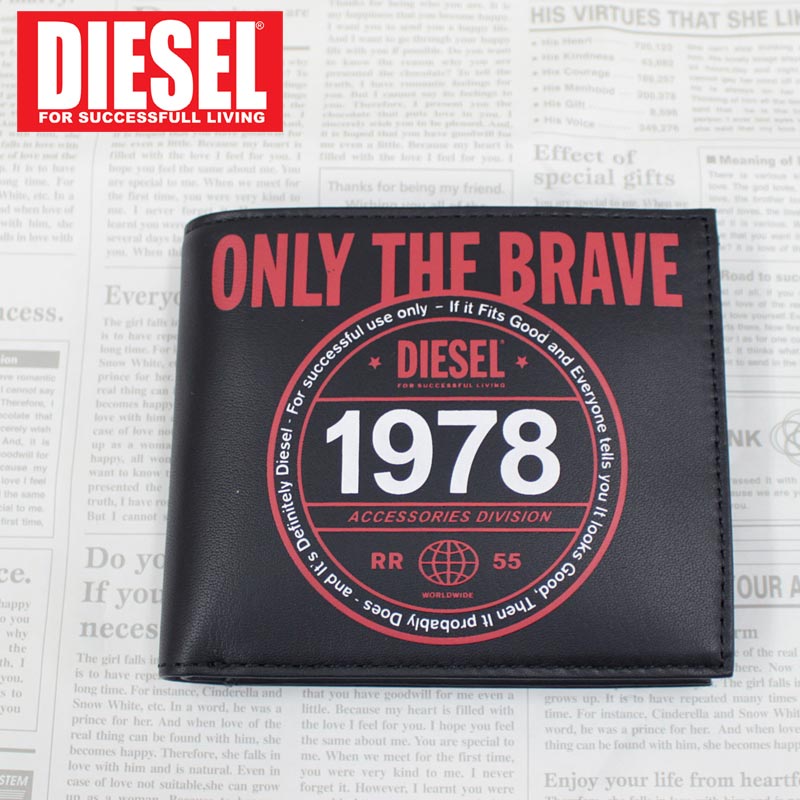 DIESEL ディーゼル ウォレット 2つ折り 財布 レザー財布 本革 羊革