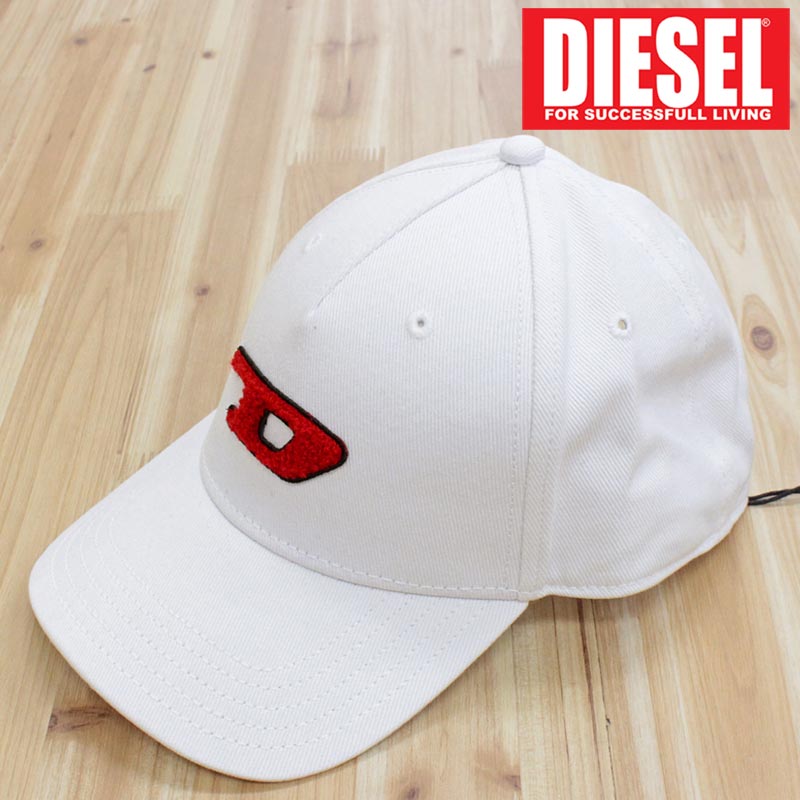 DIESEL Dロゴ プラーク ベースボール キャップ 最新作の レディース