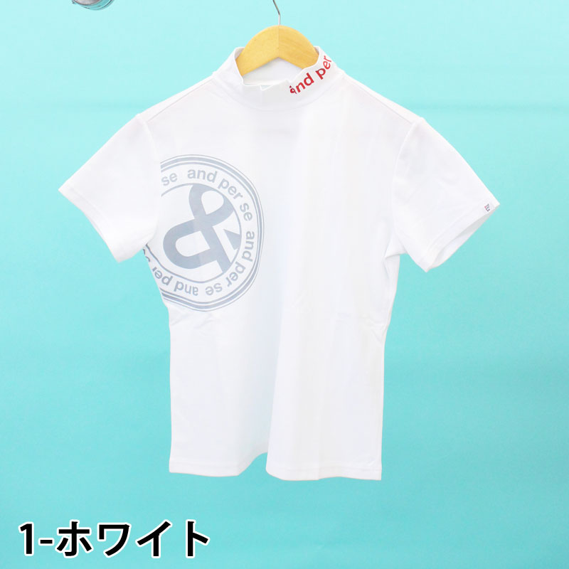 and per se（アンパスィ） ゴルフウェア レディースモックネックシャツ