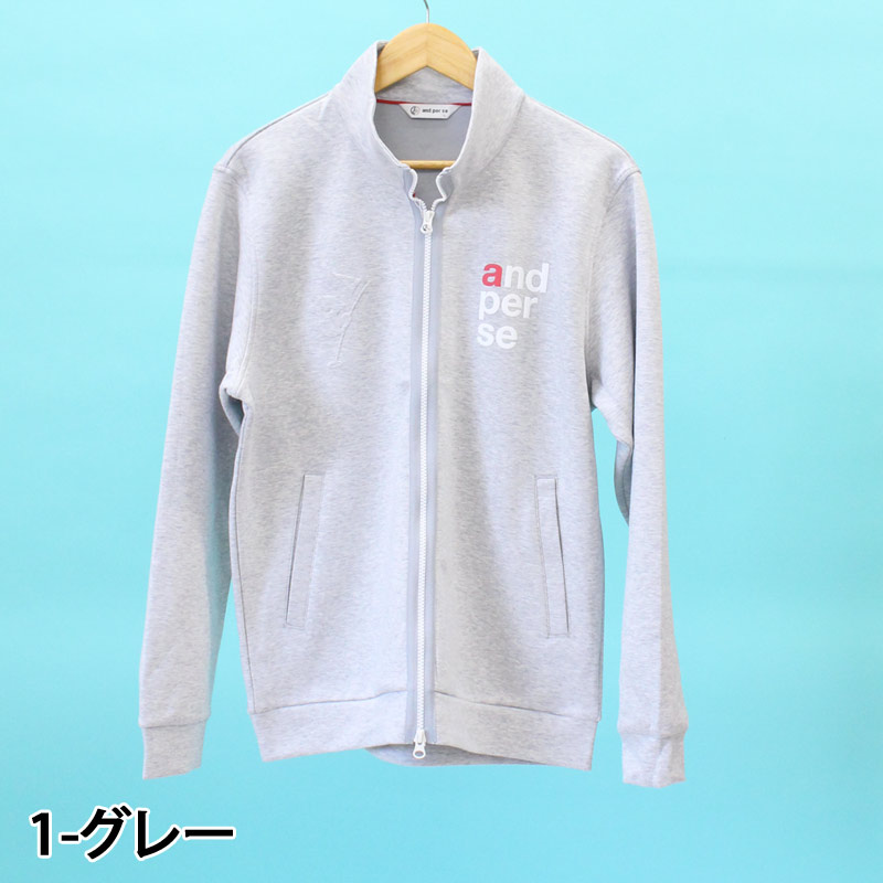 and per se（アンパスィ） ゴルフウェア メンズ スウェットブルゾン