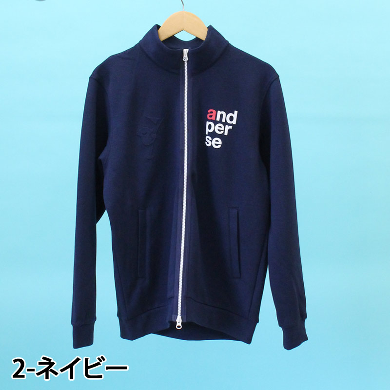 and per se（アンパスィ） ゴルフウェア メンズ スウェットブルゾン