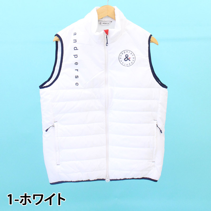 and per se（アンパスィ） ゴルフウェア メンズ 中綿ベスト アウター