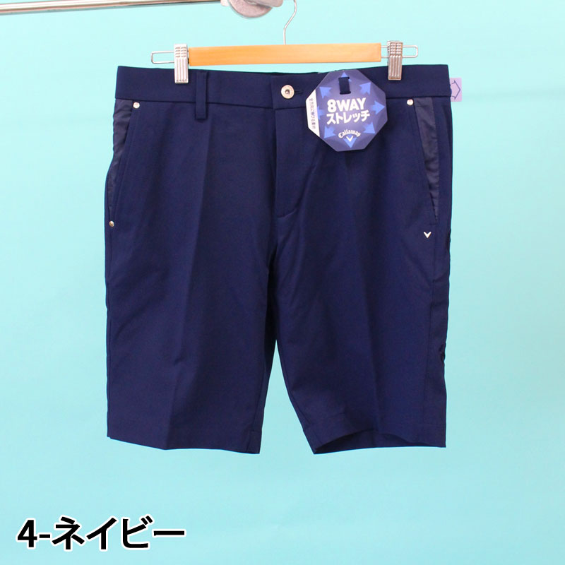 キャロウェイ ゴルフウェア シアサッカーショートパンツ サイズLL ネイビー 2WAYストレッチシアサッカーショートパンツ (MENS) | ショート