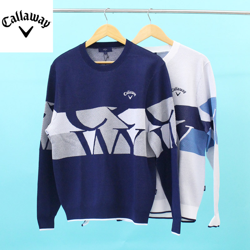 【Callaway】キャロウェイ ゴルフウェアL ボーダーニット セーター リス Callaway（キャロウェイ） キャロウェイアパレル ゴルフウェア メンズ