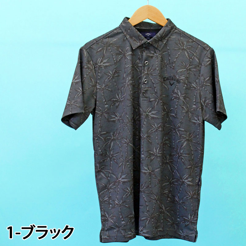 キャロウェイ★総柄★薄手ストレッチ★ポロシャツ【メンズ サイズL】 Callaway（キャロウェイ） キャロウェイアパレル ゴルフウェア メンズ
