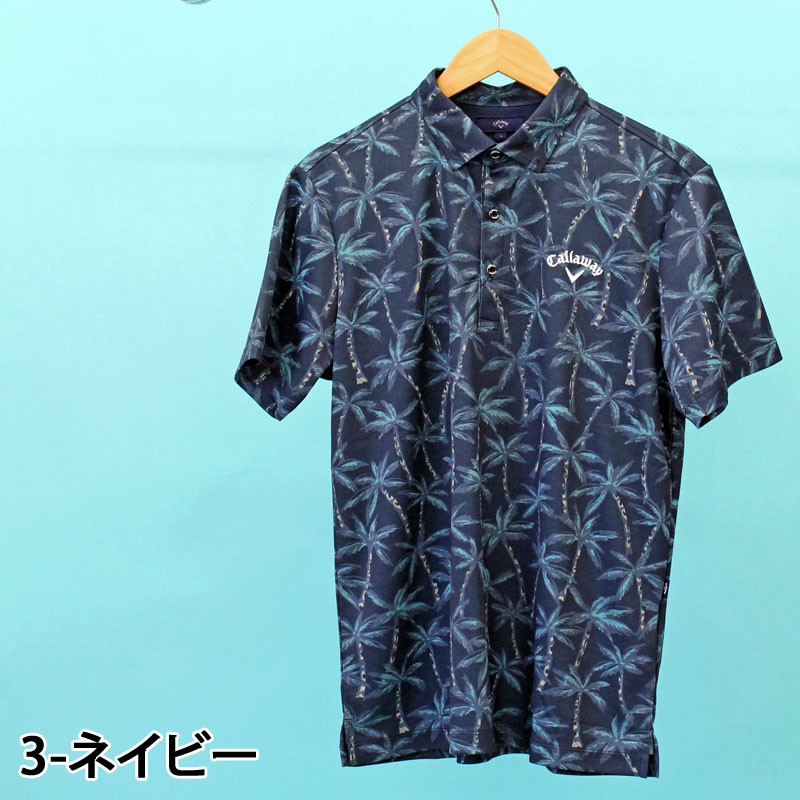 キャロウェイ★総柄★薄手ストレッチ★ポロシャツ【メンズ サイズL】 Callaway（キャロウェイ） キャロウェイアパレル ゴルフウェア メンズ