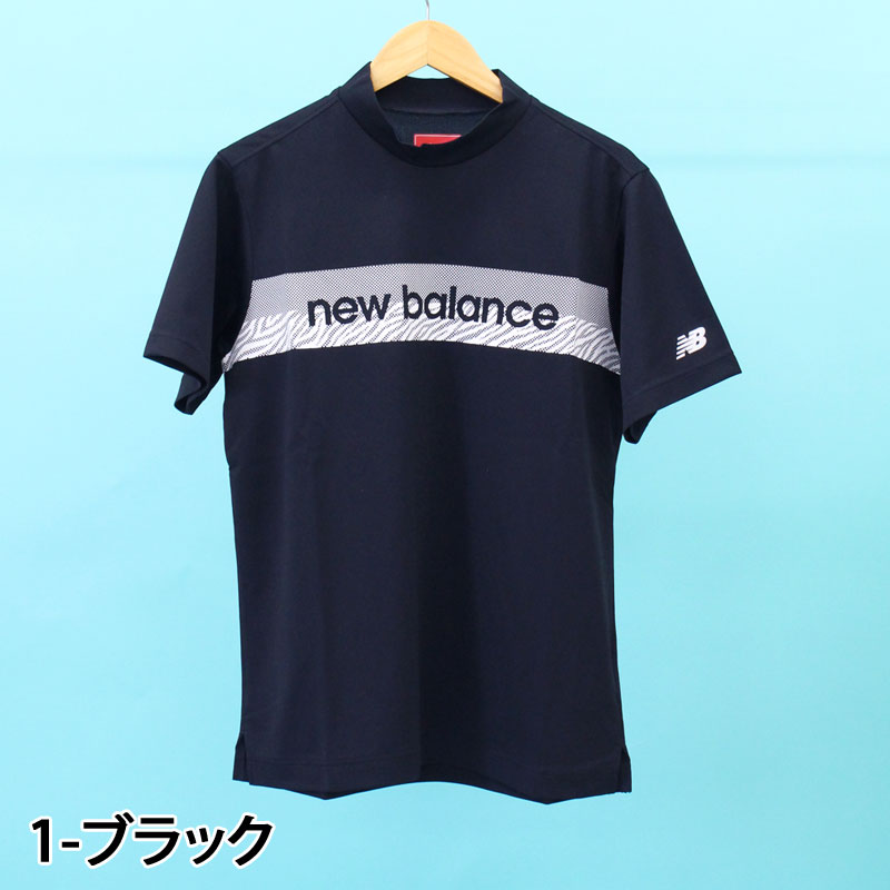 New Balance GOLF ニューバランスゴルフ ゴルフウェア メンズ モックネック トップス 半袖 ロゴ ブランド おしゃれ 春夏_1