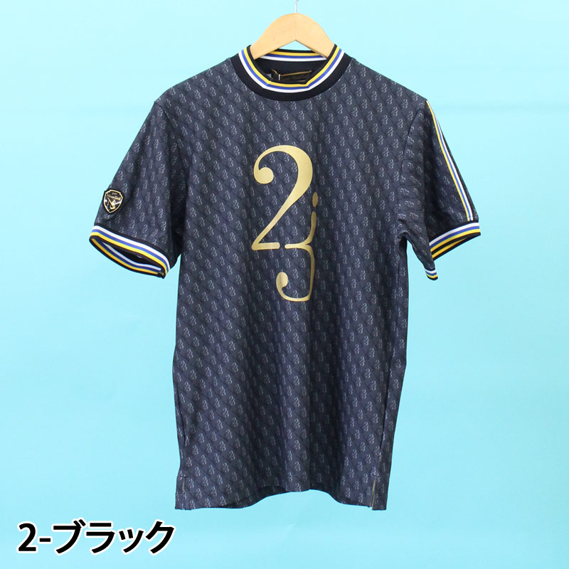 NS23 par NissaGolf エヌエス23・パー・ニッサゴルフ ゴルフウェア メンズ モックネック トップス 半袖 ロゴ 総柄 ブランド おしゃれ 春夏_2