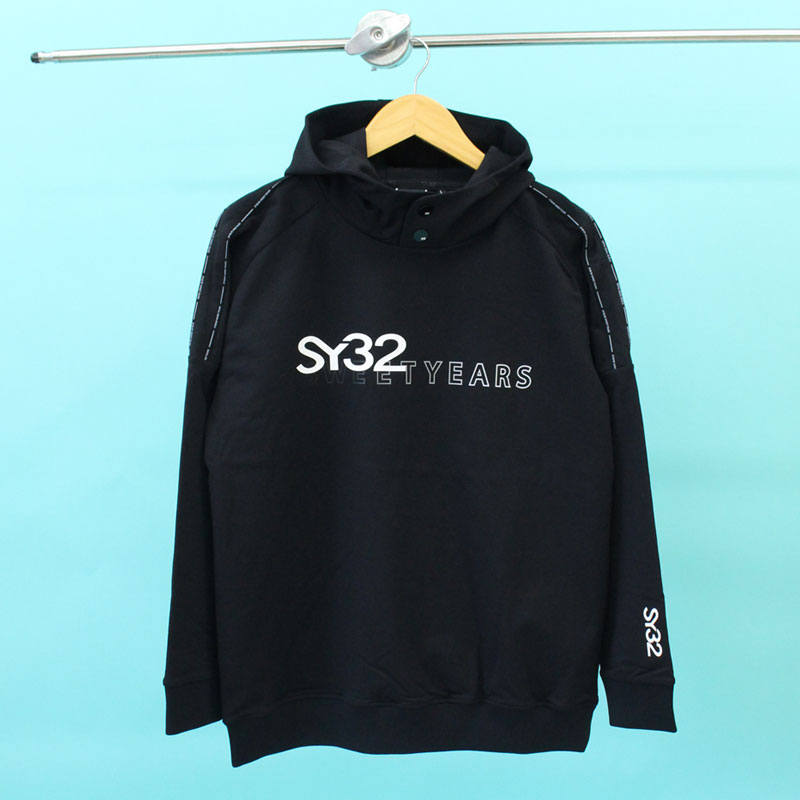 サイズ：XL SY32 BY SWEET YEARS GOLF エスワイサーティトゥ  ハイネック スウェットプルオーバー  ブラック系 [240101434334] ゴルフウェア メンズ ストスト 新品】SY32 BY SWEET YEARS GOLF エスワイサーティトゥ SYG