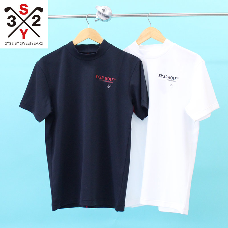 新品入荷 SY32 by SWEET YEARS GOLF ゴルフウェア メンズ モックネック メンズウェア