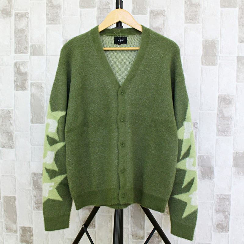 HUF（ハフ） ウルサモヘアカーディガン URSA MOHAIR CARDIGAN 星 