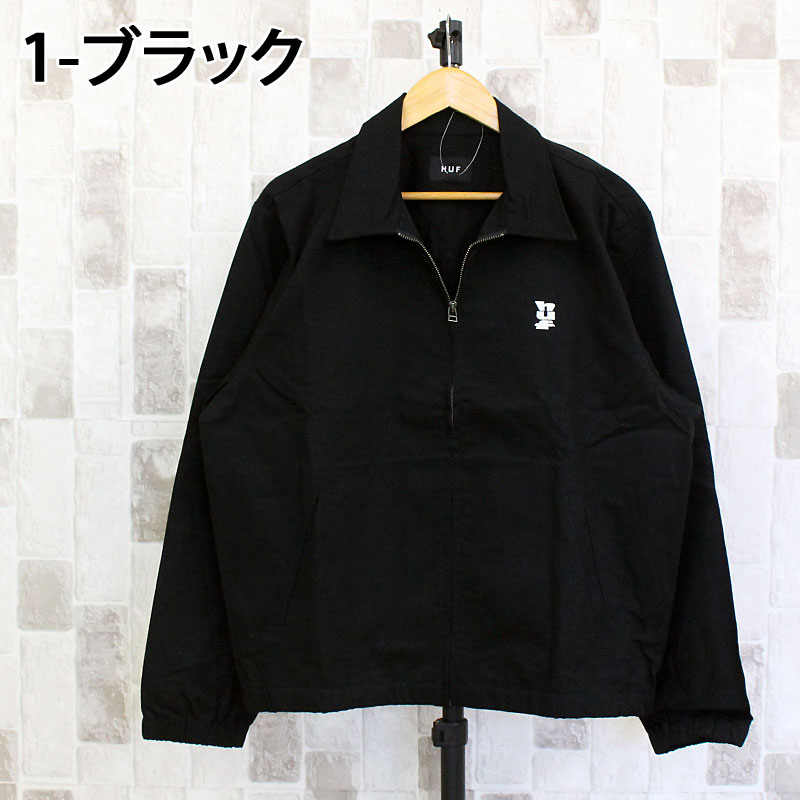 送料無料 ハフ HUF SET メガブラスト ショップジャケット MEGABLAST SHOP JACKET JK00470 コットン ツイル 長袖 ストリート スケーター ブランド メンズ トップス アウター ブラック 黒 HUF（ハフ） HUF SET メガブラスト ショップジャケット MEGABLAST SHOP