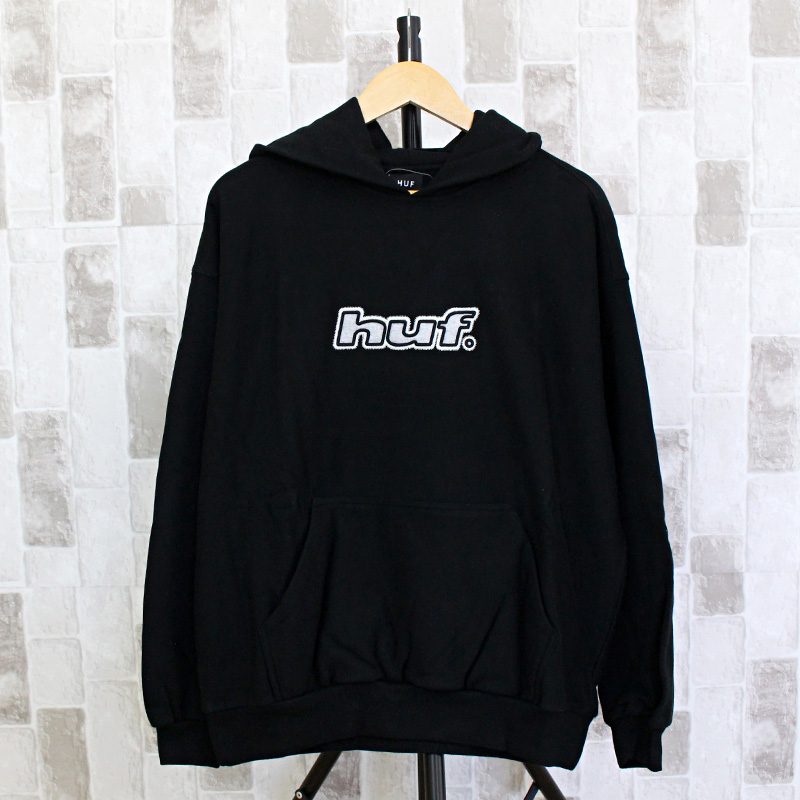 HUF（ハフ） ロゴアップリケ フードデッド フリース スウェット