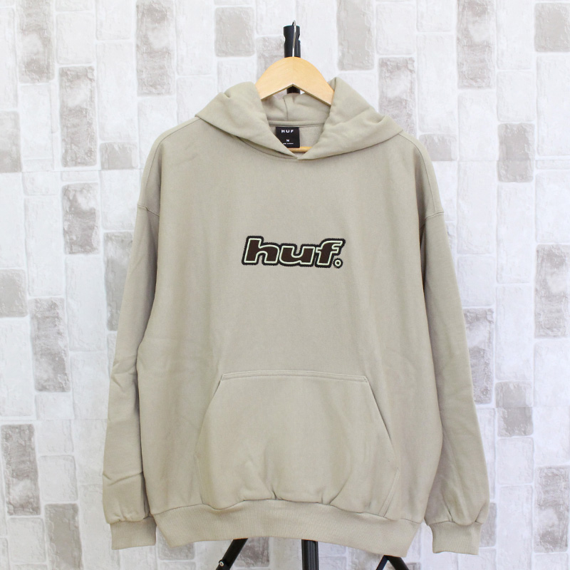 HUF（ハフ） ロゴアップリケ フードデッド フリース スウェット 