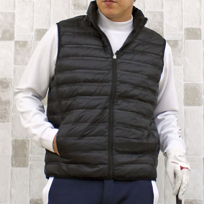 ゴルフ ダウンベスト メンズ ゴルフウェア シームレス ジャケット