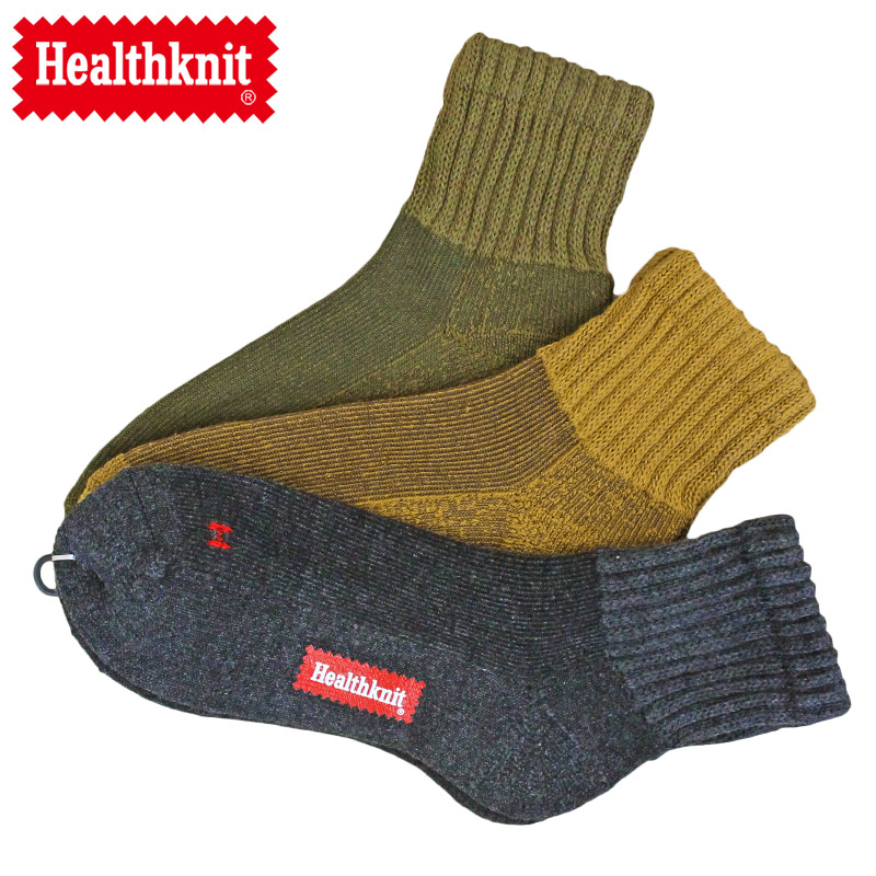 Healthknit（ヘルスニット） メンズショートソックス メンズ靴下 3足