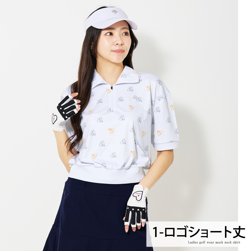 ゴルフウェア レディース gs GOLF ハーフジップ リブトップス