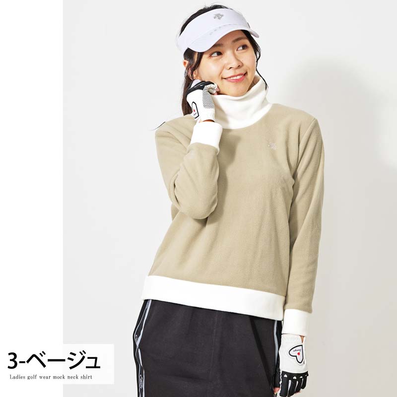 ゴルフウェア レディース gs GOLF フリース ニットセーター オフ