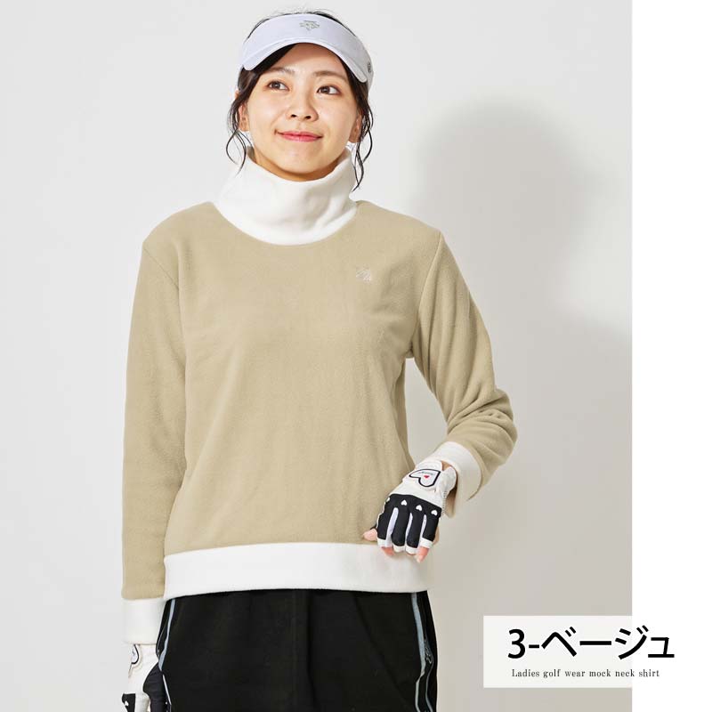 ゴルフウェア レディース gs GOLF フリース ニットセーター オフ