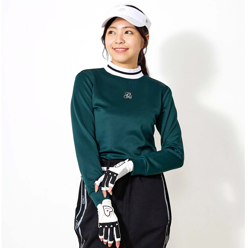 ゴルフウェア レディース モックネック gs GOLF ポロシャツ ハイネック
