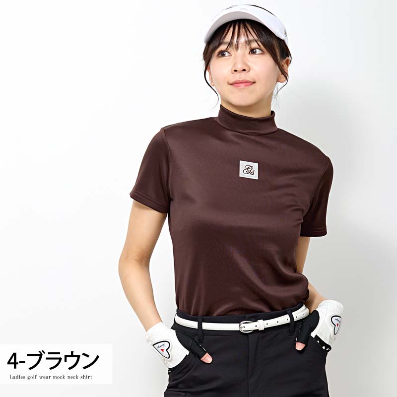 ゴルフウェア レディース モックネック gs GOLF ポロシャツ ハイネック