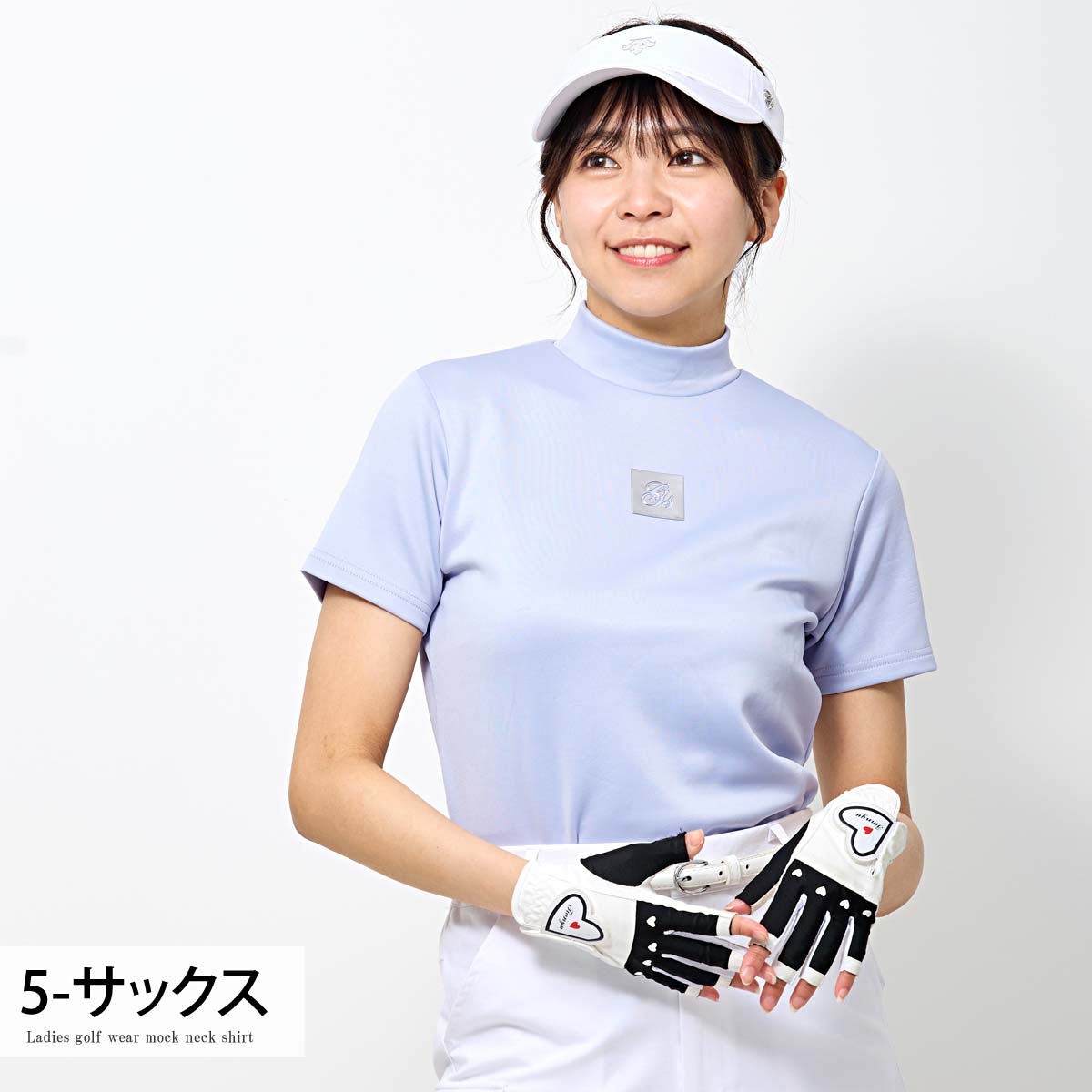 ゴルフウェア レディース モックネック gs GOLF ポロシャツ ハイネック