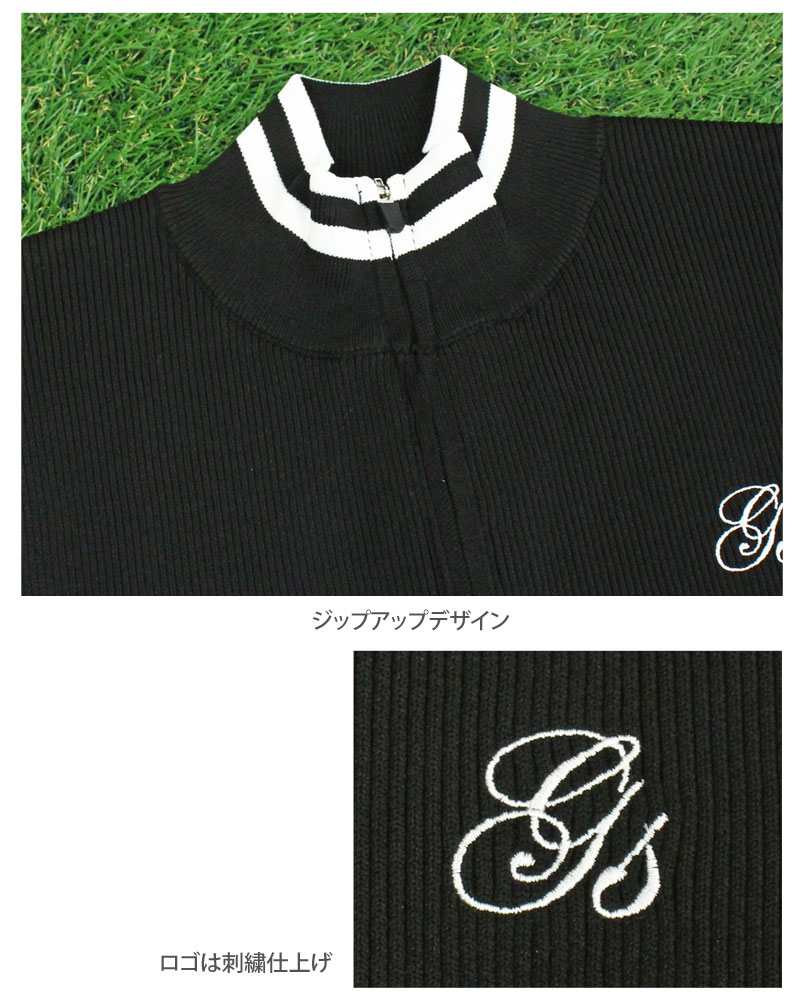 ゴルフウェア レディース gs GOLF ジップアップニットジャケット