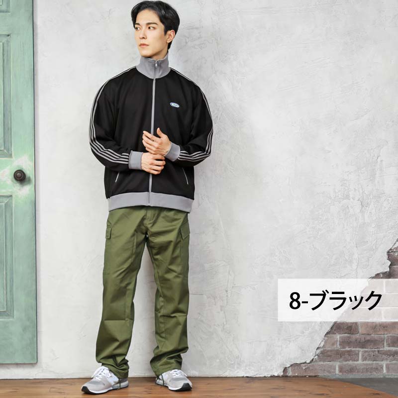 トラックジャケット メンズ ジャージ スタンドフルジップ ワイド