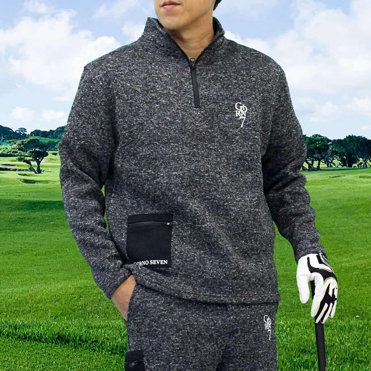 ゴルフウェア メンズ トレーナー GIORNO SEVEN ジョルノセブン 裏起毛
