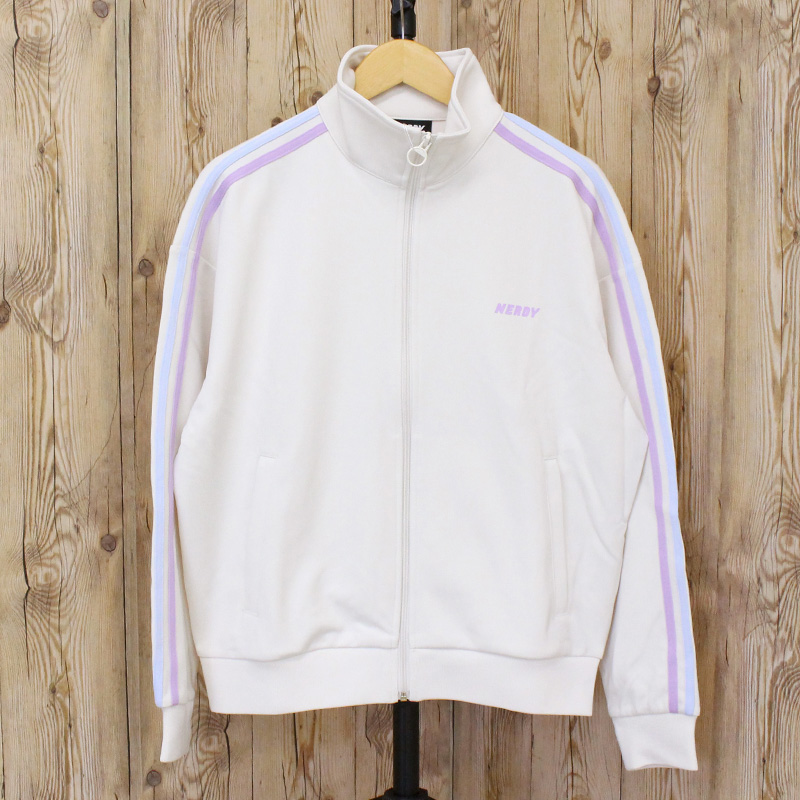 【レア】NERDY ホワイト トラックジャケット M パレットトラック ジャージ NERDY ジャージ パレットトラックトップ PALETTE TRACK TOP