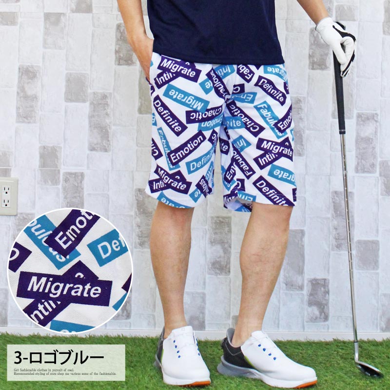 Amazon | メンズ ゴルフパンツ ハーフパンツ ゴルフウェア