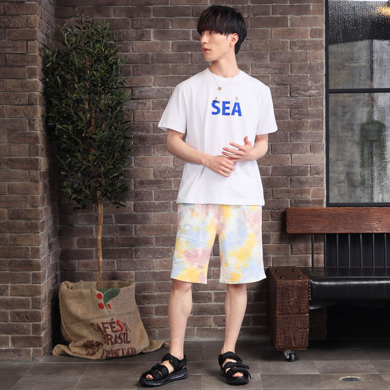 メンズショートパンツ ショーツ ハーフパンツ タイダイ柄 スウェット