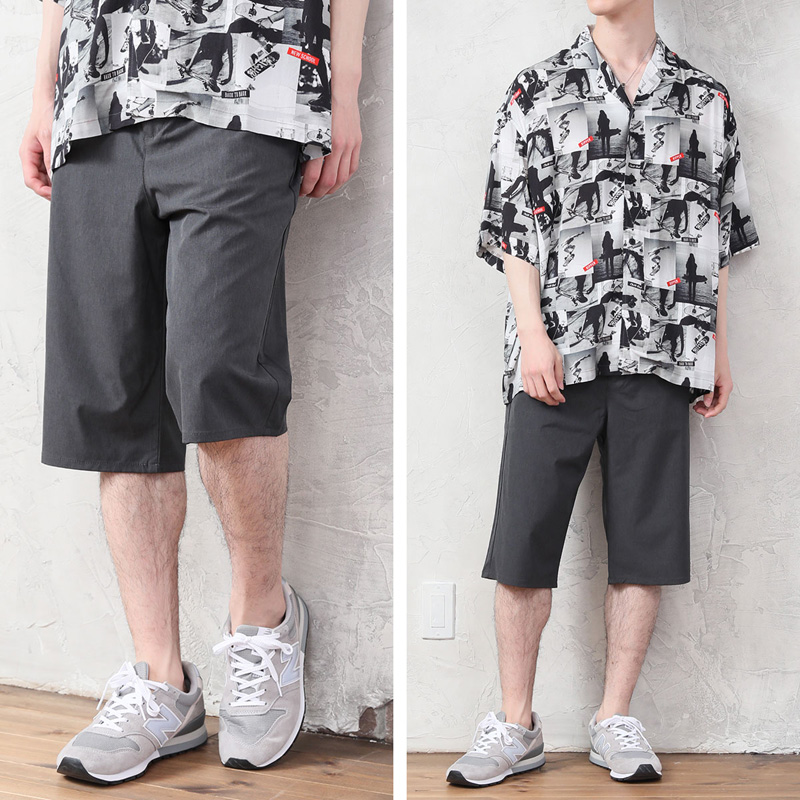 接触冷感 メンズ ハーフパンツ 伸縮 ストレッチ ショートパンツ