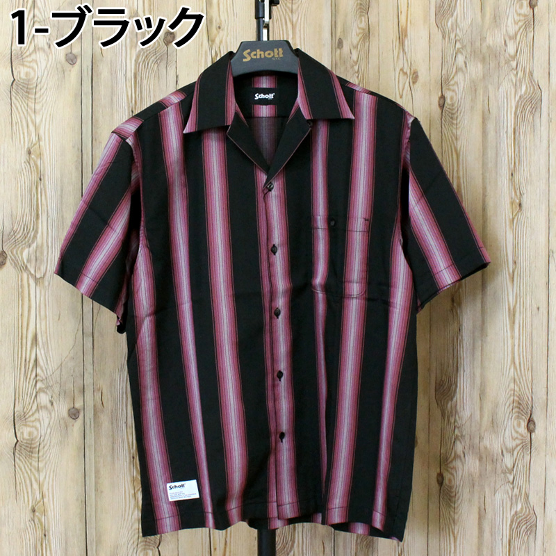 Schott N.Y.C（ショット） Schott STRIPE SS SHIRT ストライプ 半袖