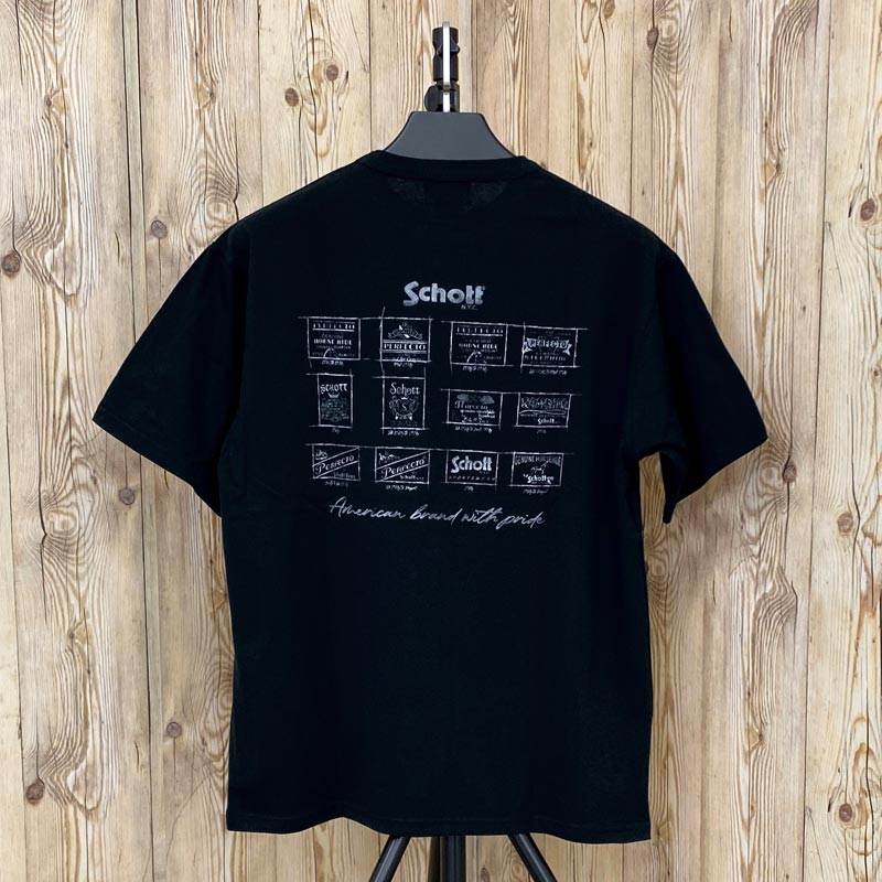 Schott ショット ARCHIVE STAMPS クルーネック 半袖Tシャツ Schott N.Y.C ショット ARCHIVE STAMPS 半袖Tシャツ クルー