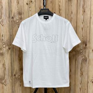 Schott ショット BASIC LOGO クルーネック 半袖Tシャツ トップス プリント Ｔシャ...