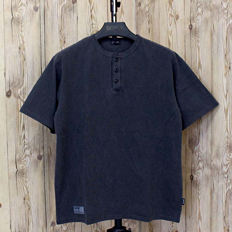 Schott N.Y.C ショット PIGMENT O/D HENLEY NECK SS T-SHIRT