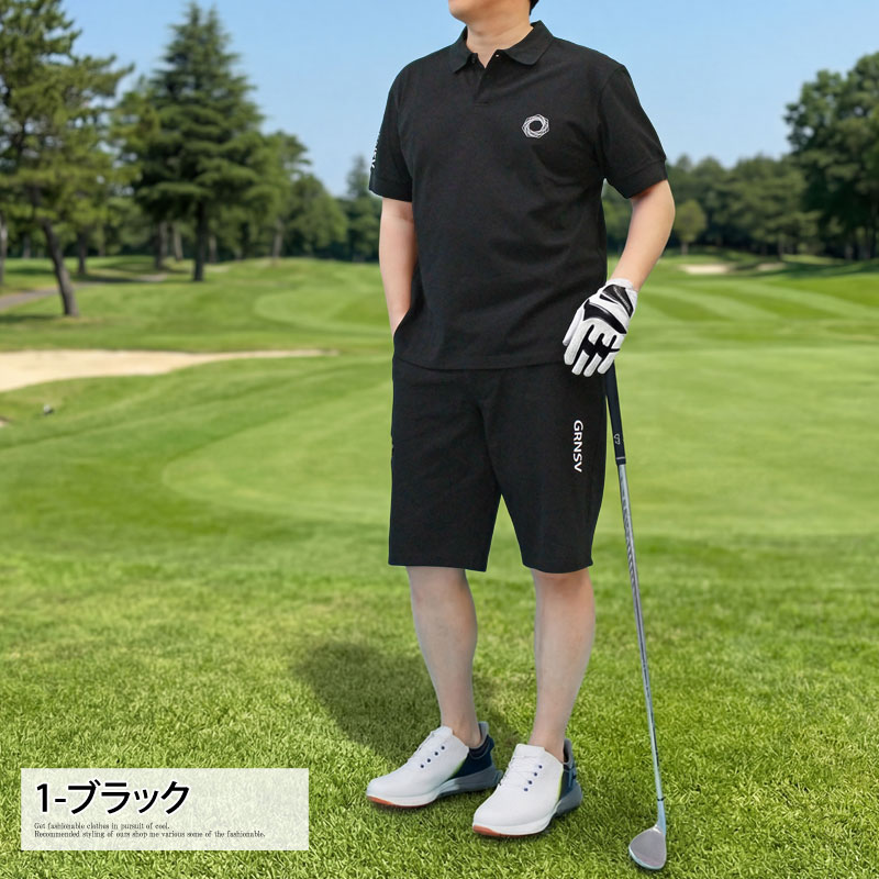 MARK&LONA ポロシャツ ショートパンツ セットアップ ゴルフウェア