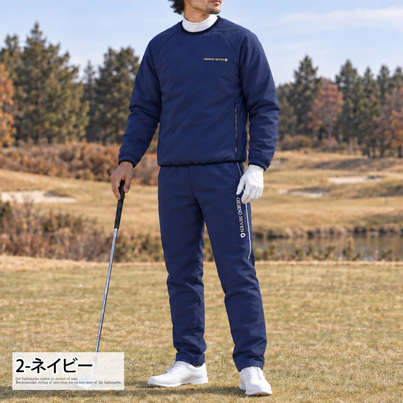 ゴルフ 中綿セットアップ上下 メンズ ゴルフウェア 中綿スニード