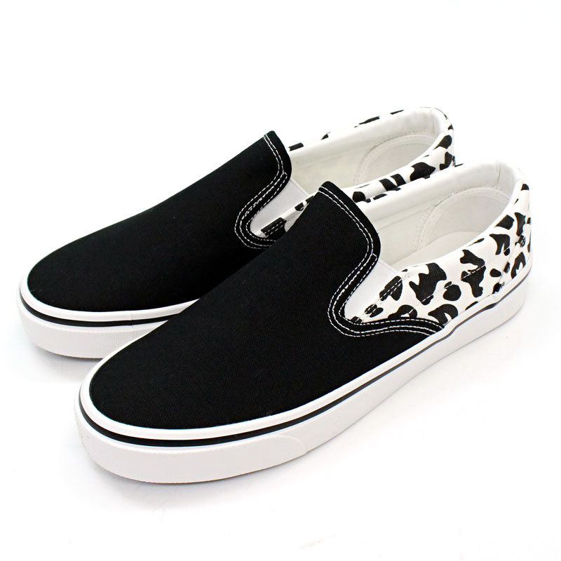 スニーカー メンズ スリッポン PU キャンバス スウェット素材 総柄プリント バンダナ フラワー カモフラ レオパード 無地 千鳥 | ブランド登録なし | 19