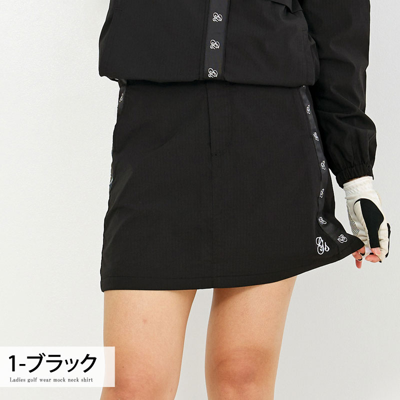 ゴルフスカート レディース ゴルフウェア gs GOLF ロゴテープ使い