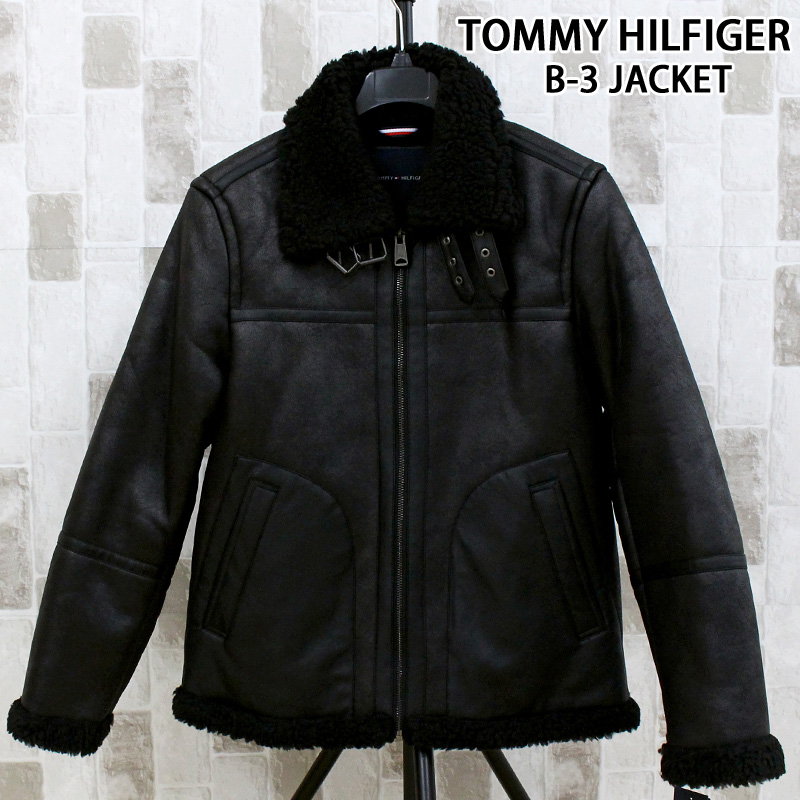 TOMMY HILFIGER トミー ヒルフィガー フェイクレザーヌバック 裏ボア クラシックB-3ジャケット アウター ブルゾン メンズ ブランド