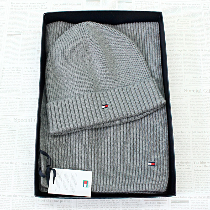 TOMMY HILFIGER トミー ヒルフィガー マフラー ビーニー セット