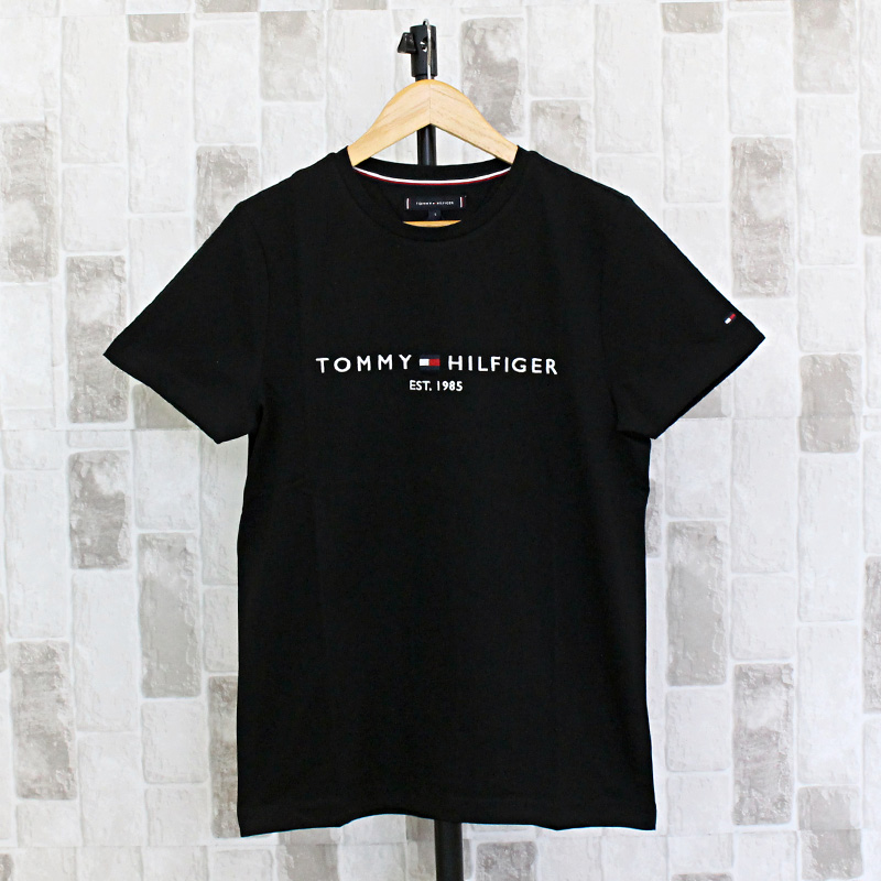 新品 トミーヒルフィガー リンガー 半袖 Tシャツ M マルチロゴ 黒 TOMMY HILFIGER｜【オンライン限定】【ユニセックス】トミー