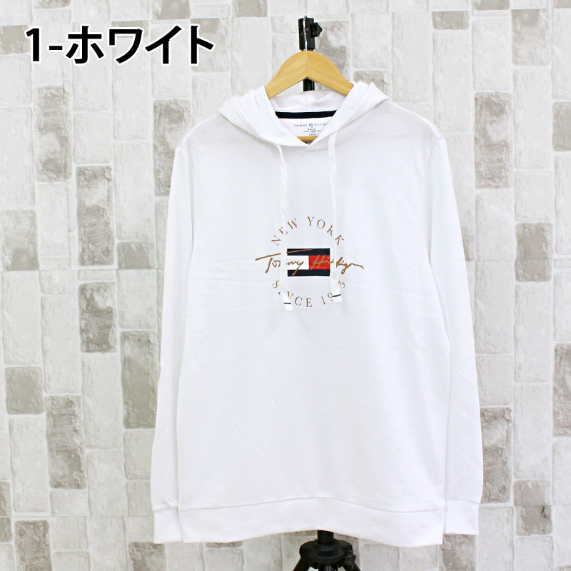 トミーヒルフィガー  ロゴ パーカー フード トレーナー ホワイト トミー ヒルフィガー TOMMY HILFIGER シグネチャーロゴパーカー