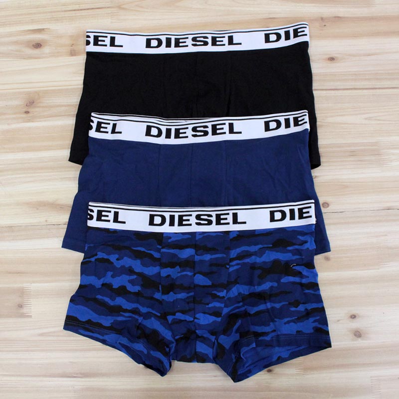 DIESEL ディーゼル 3P 3枚セット ボクサーパンツ トランクス 下着 アンダーウェア ロゴ 迷彩 カモフラ 無地 人気 00CKY3 RHASO E4111 E4112 E4113 プレゼント｜topism｜03