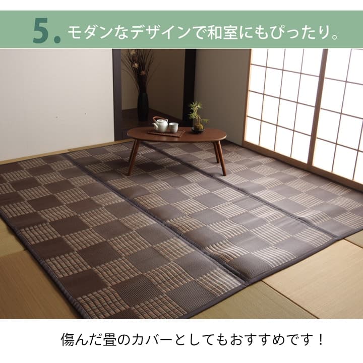 イケヒコ ラグ PPカーペット 『Fウィード』 江戸間6畳（約261×352cm
