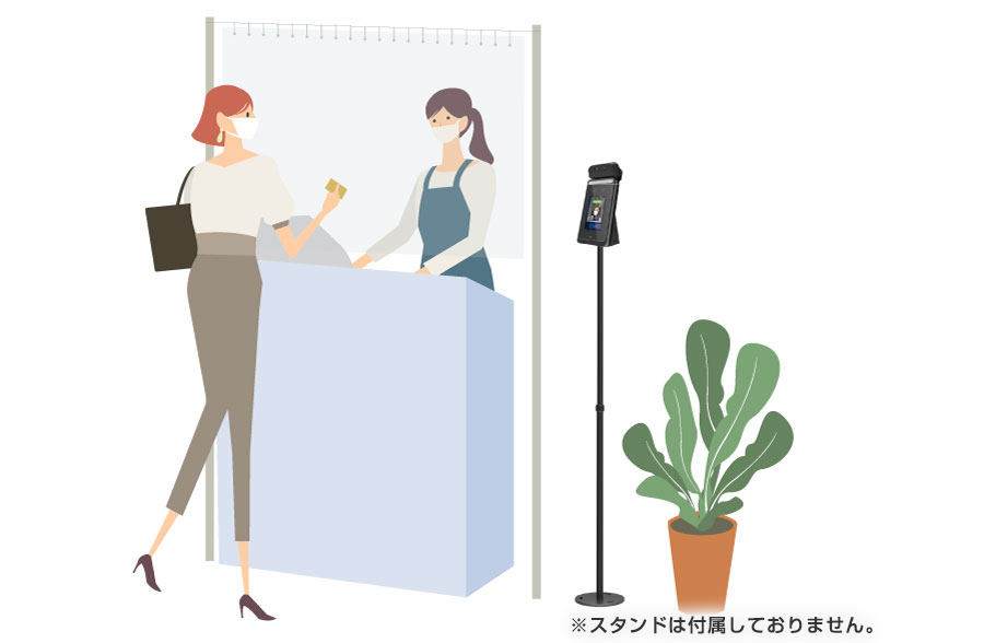 AI体温検知カメラ DG-T104S ダイワ通信 フェイスフォー 顔認証 DG-T104S】AI体表温度検知カメラ/ダイワ通信 Face Four（自立