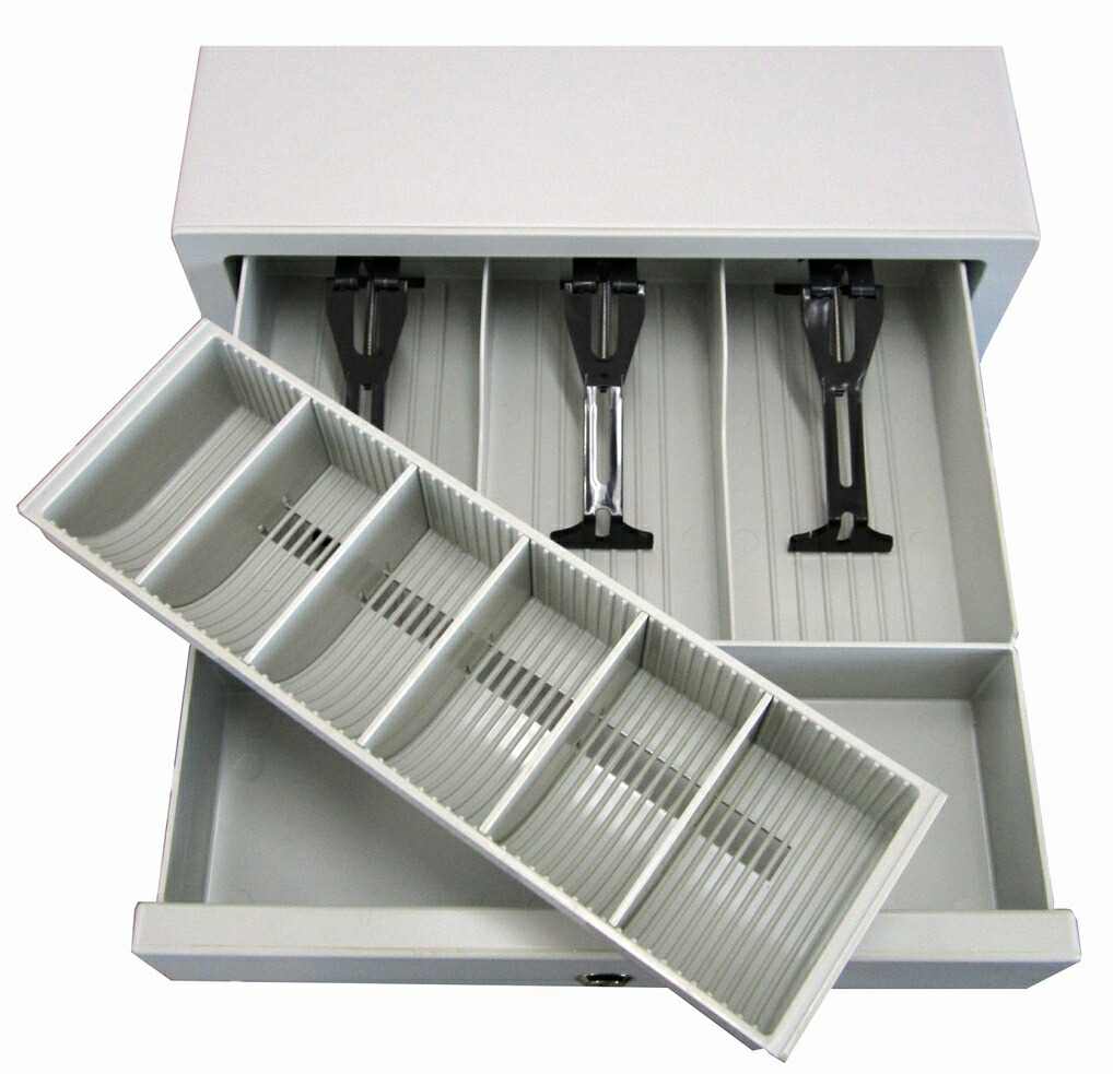 クローバー電子 手動キャッシュドロワー DSCA-PO-GYグレー(プッシュ